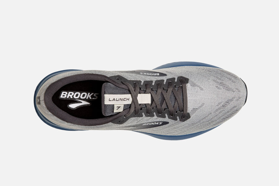 Launch 7 Road Brooks Running Shoes NZ Mens - Grey - GNYFVR-487